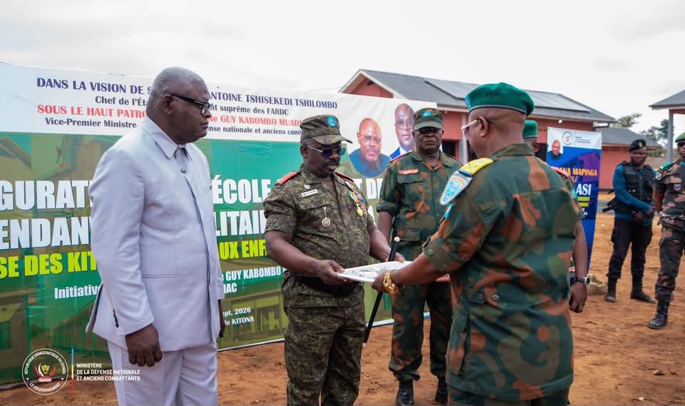 Kitona : un complexe scolaire de plus de 2 000 places inauguré pour les enfants des militaires